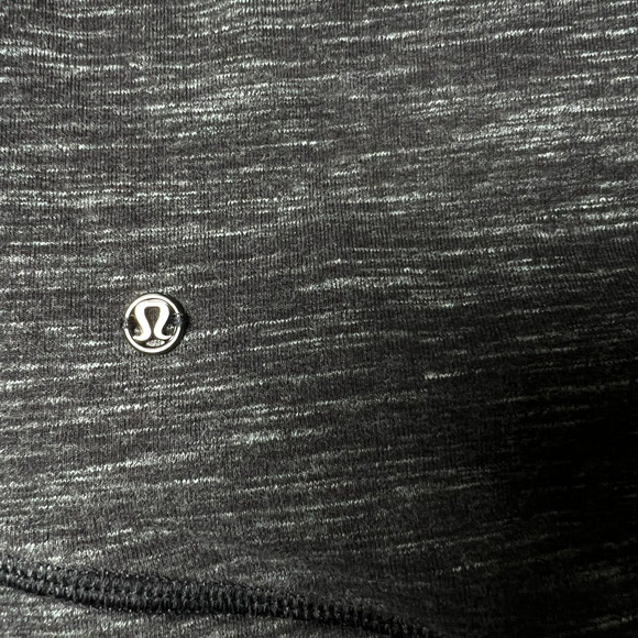 Lululemon Exhalation Pullover II Heathered Marled Gray Size 10 Crewneck Pockets - Picture 7 of 8